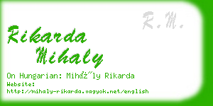 rikarda mihaly business card